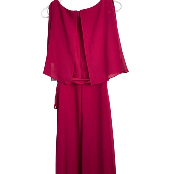 Jessica Howard Orchid Chiffon Popover Tulip Hem Formal Dress Size 6 8955 - Picture 10 of 13